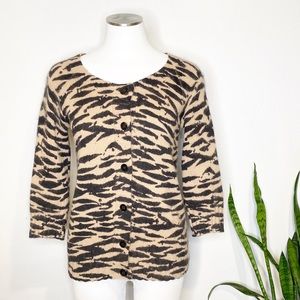 RACHEL Rachel Roy | Animal Print Angora Cardigan